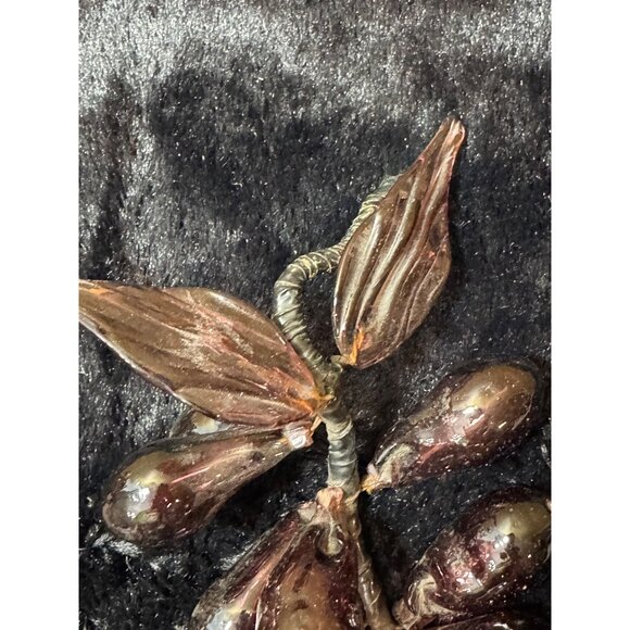 Vintage Murano Glass Grapes Cluster Table Decor Purple - Picture 3 of 10